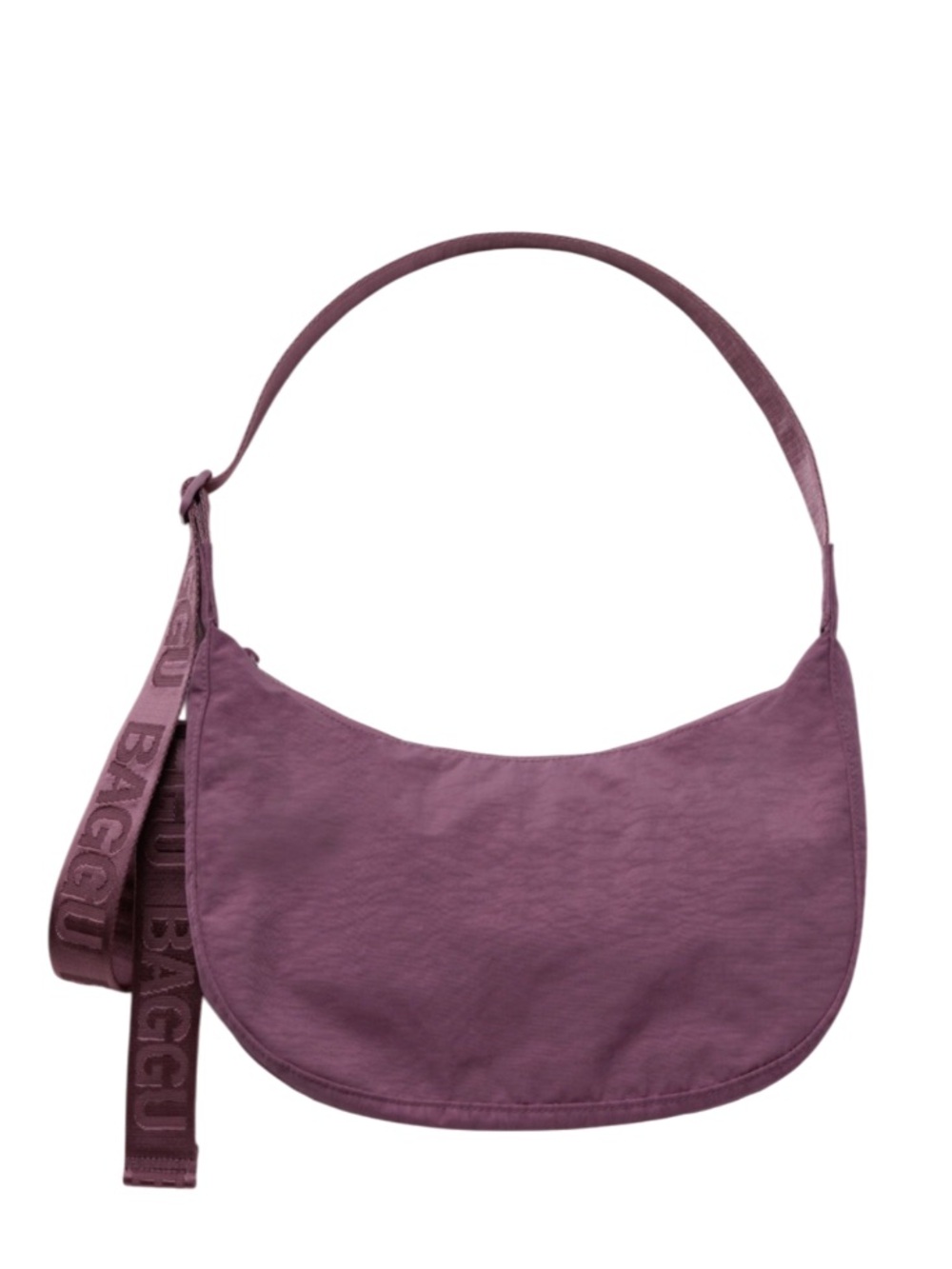 BAGGU Medium Nylon Crescent Bag In Wild Plum